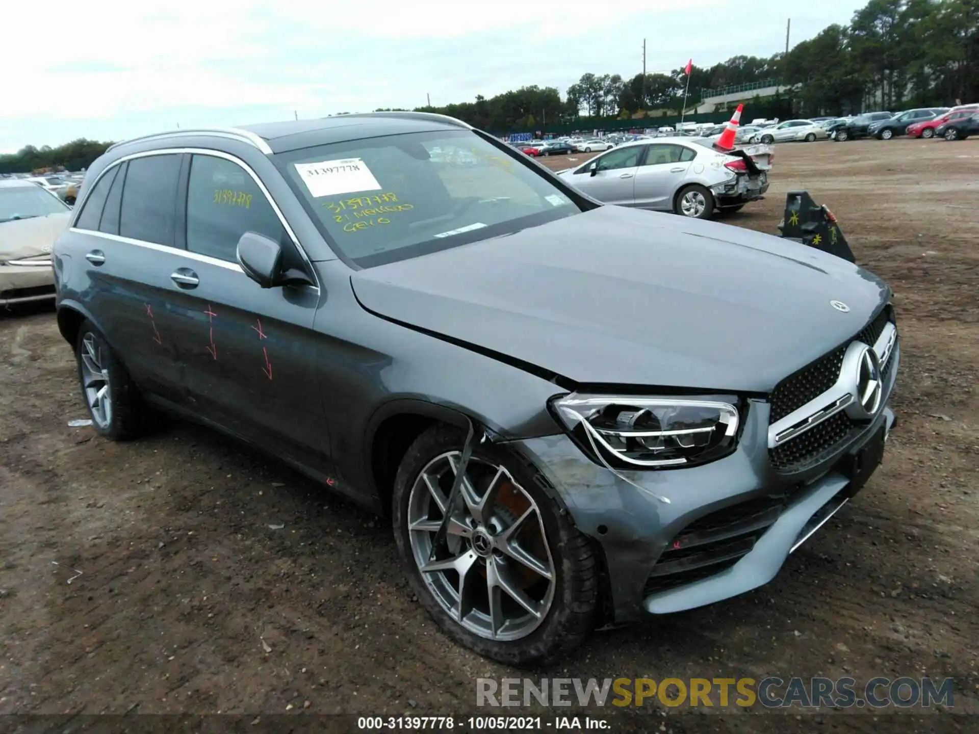 1 Photograph of a damaged car W1N0G8EB7MV301984 MERCEDES-BENZ GLC 2021