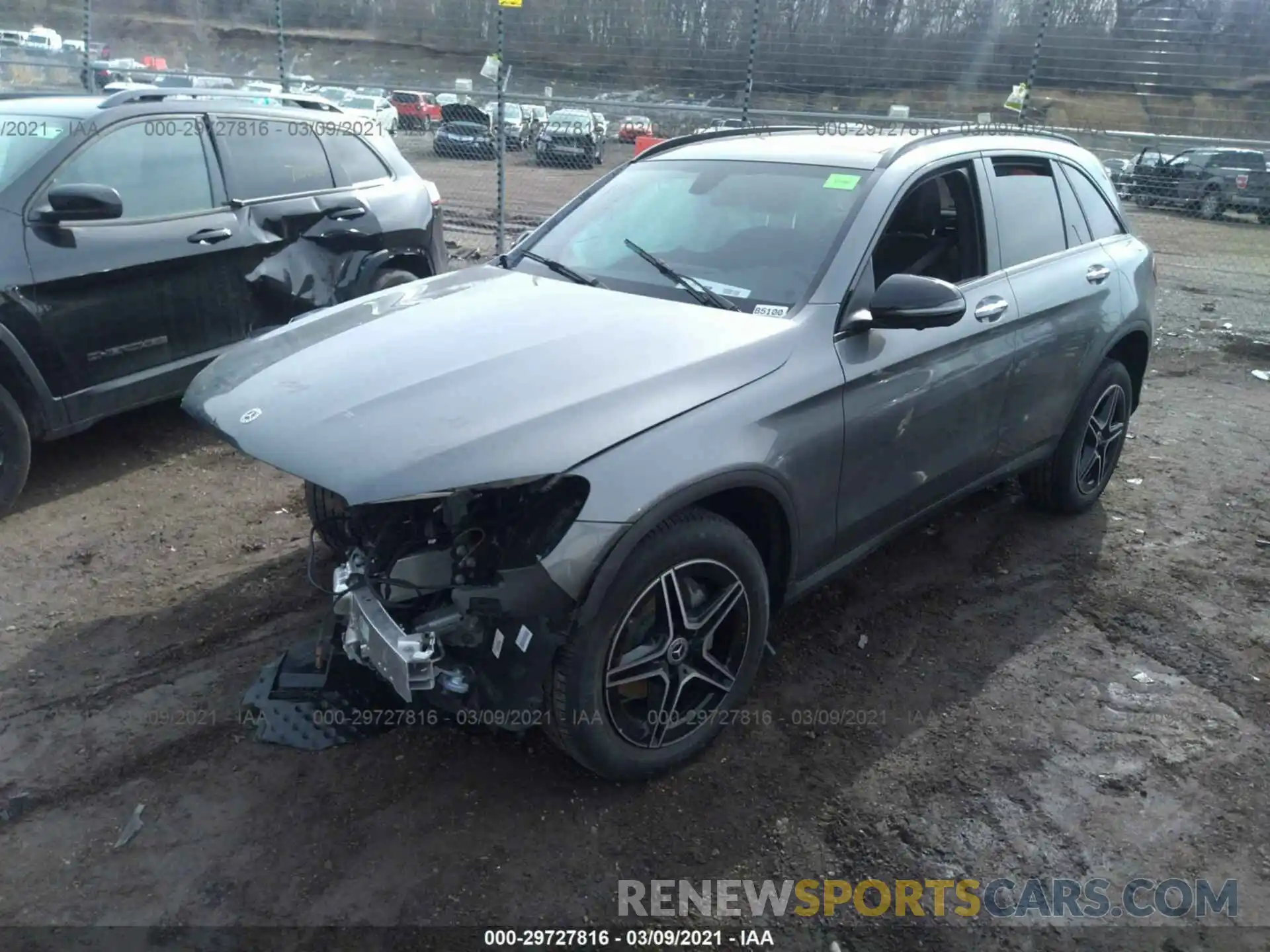 2 Фотография поврежденного автомобиля W1N0G8EBXMF888174 MERCEDES-BENZ GLC 2021