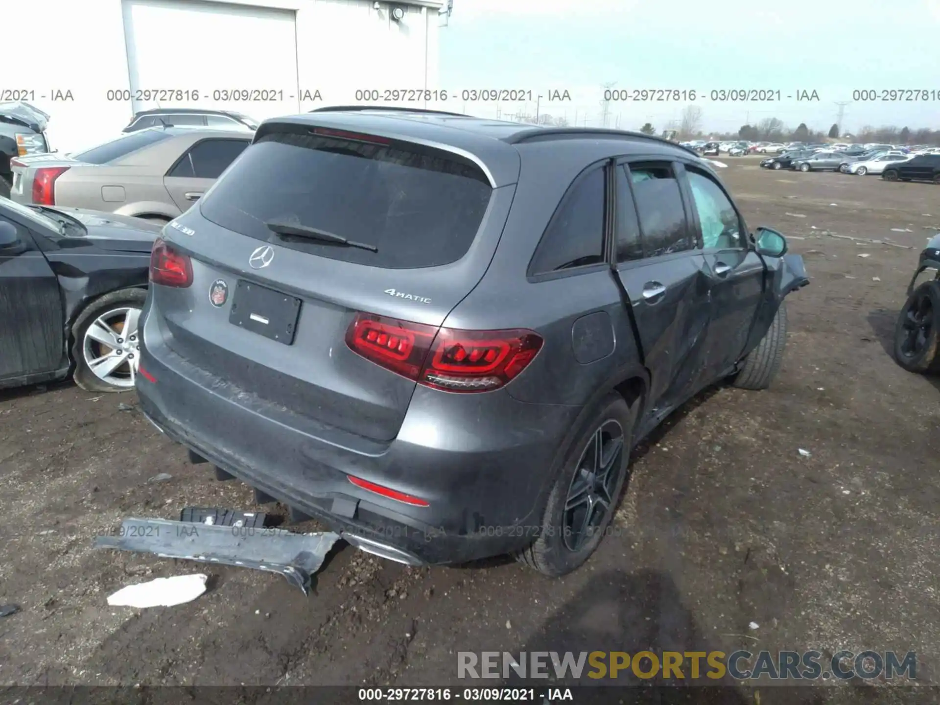 4 Фотография поврежденного автомобиля W1N0G8EBXMF888174 MERCEDES-BENZ GLC 2021