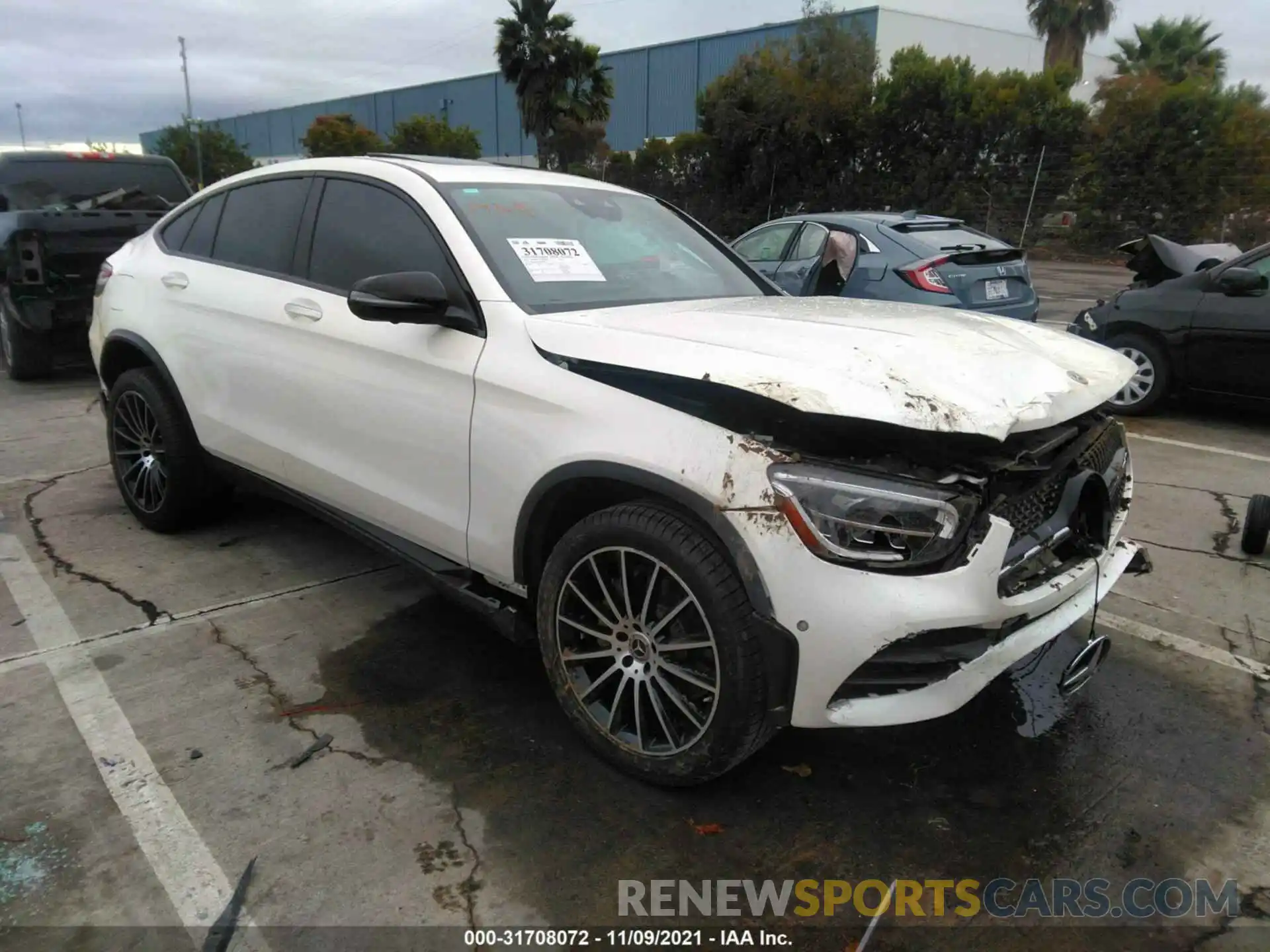 1 Photograph of a damaged car W1N0J8EB7MF874380 MERCEDES-BENZ GLC 2021