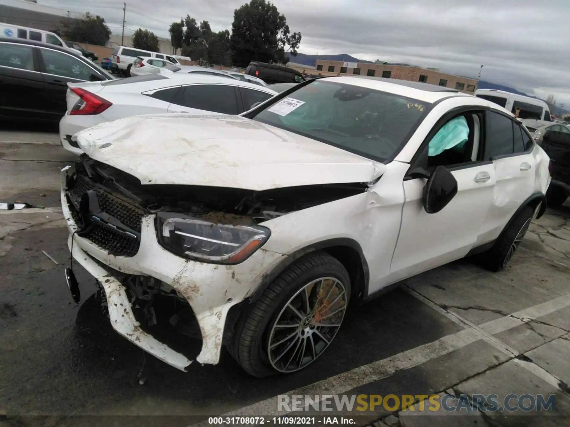 2 Photograph of a damaged car W1N0J8EB7MF874380 MERCEDES-BENZ GLC 2021