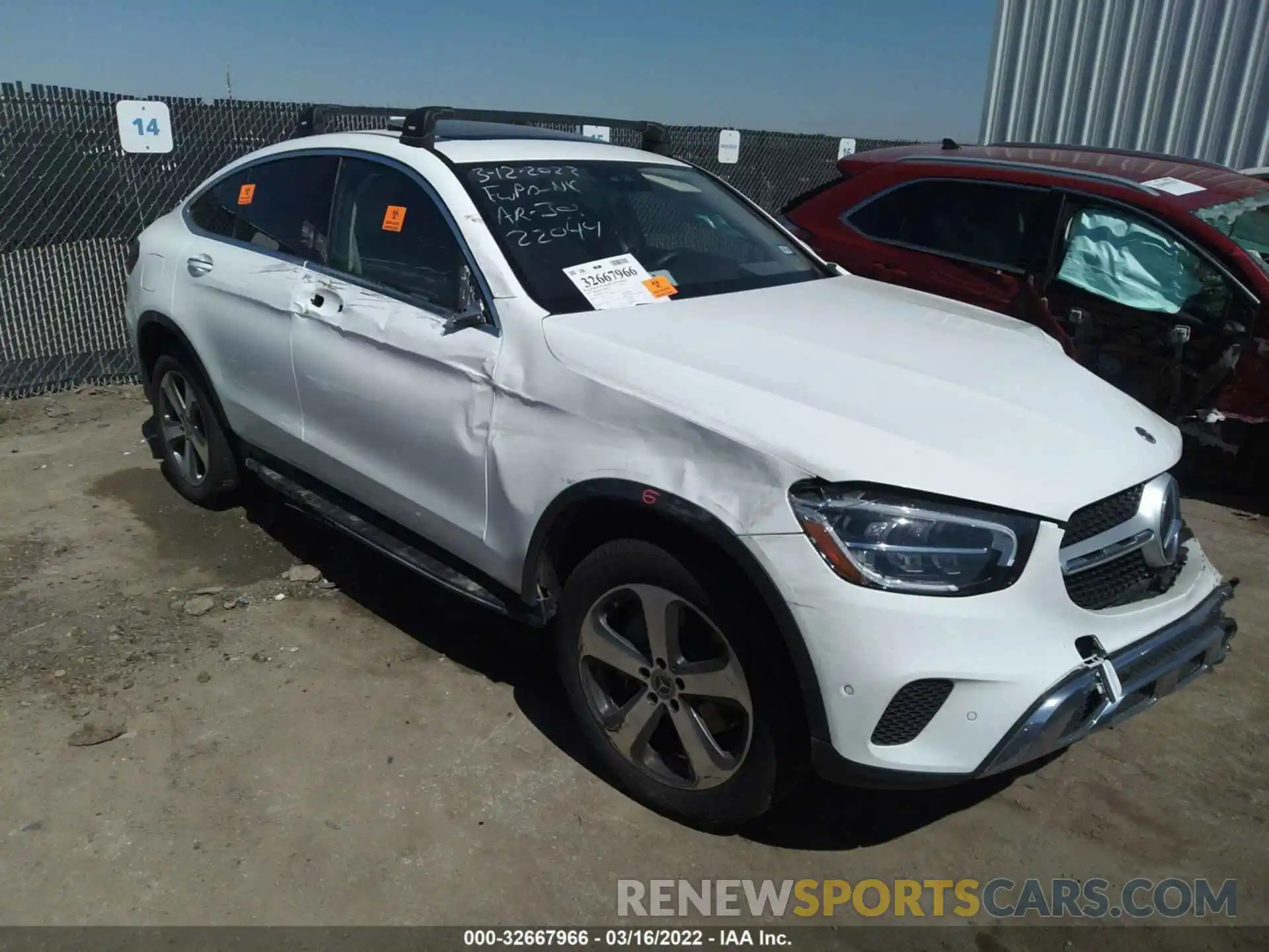 1 Фотография поврежденного автомобиля W1N0J8EB7MF913419 MERCEDES-BENZ GLC 2021