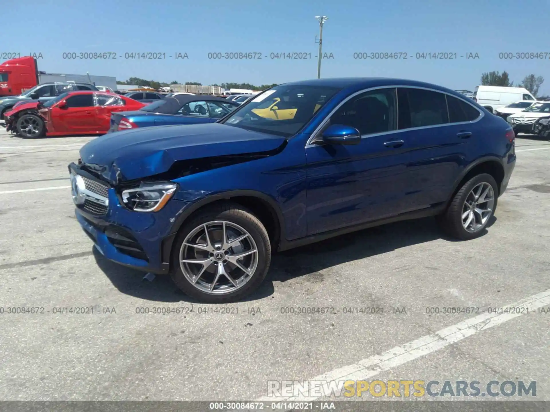 2 Photograph of a damaged car W1N0J8EB8MF920489 MERCEDES-BENZ GLC 2021