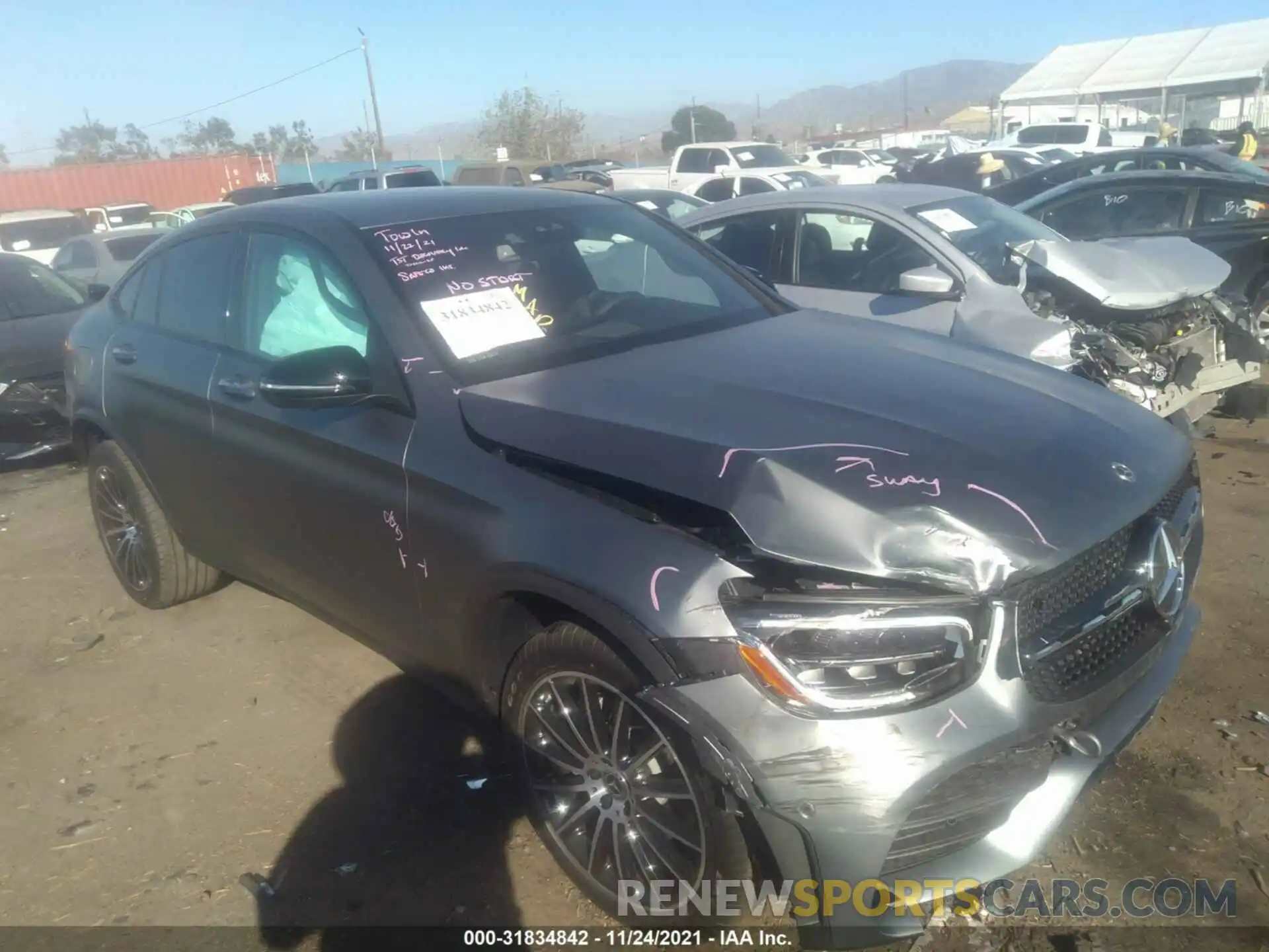 1 Photograph of a damaged car W1N0J8EB9MG007377 MERCEDES-BENZ GLC 2021