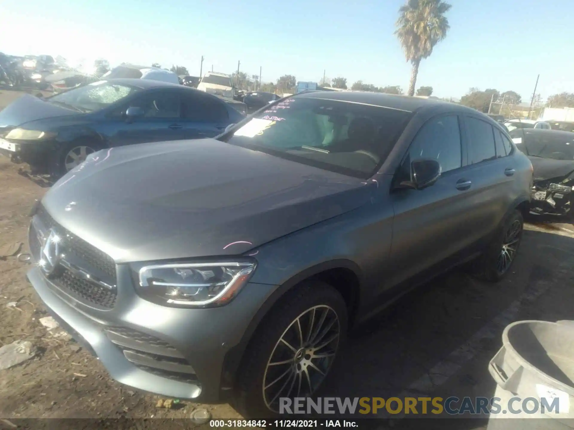 2 Photograph of a damaged car W1N0J8EB9MG007377 MERCEDES-BENZ GLC 2021