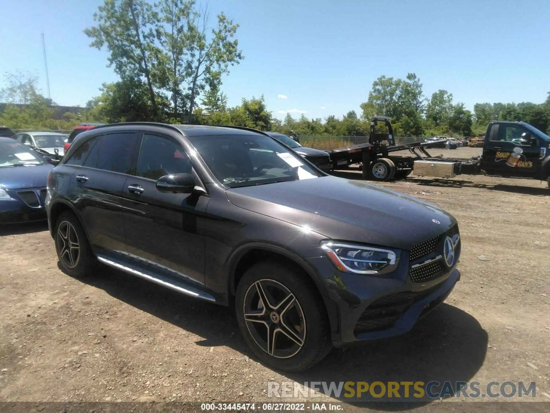 1 Photograph of a damaged car W1N0G8EB0NV345598 MERCEDES-BENZ GLC 2022