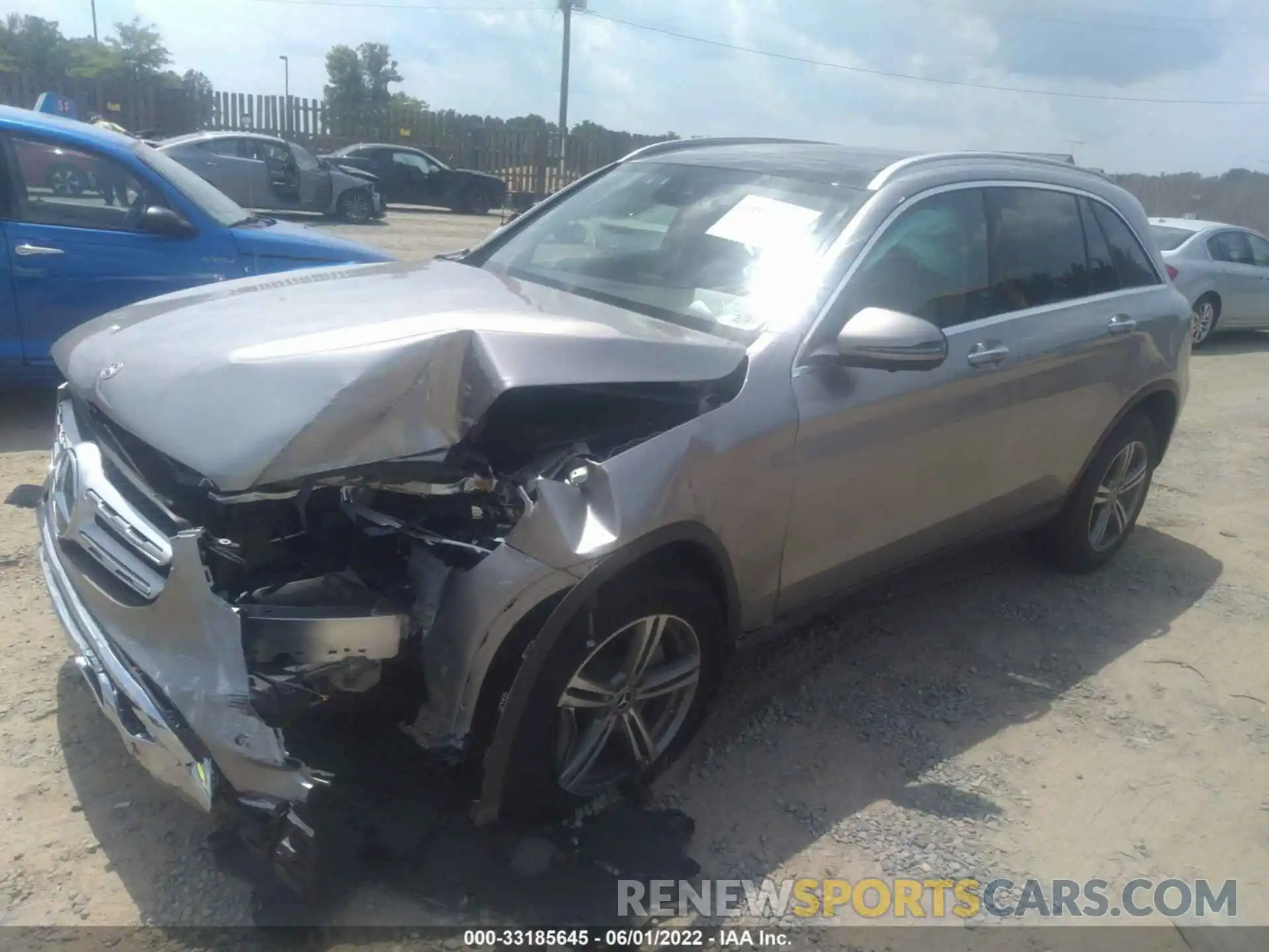 2 Photograph of a damaged car W1N0G8EB8NV336342 MERCEDES-BENZ GLC 2022