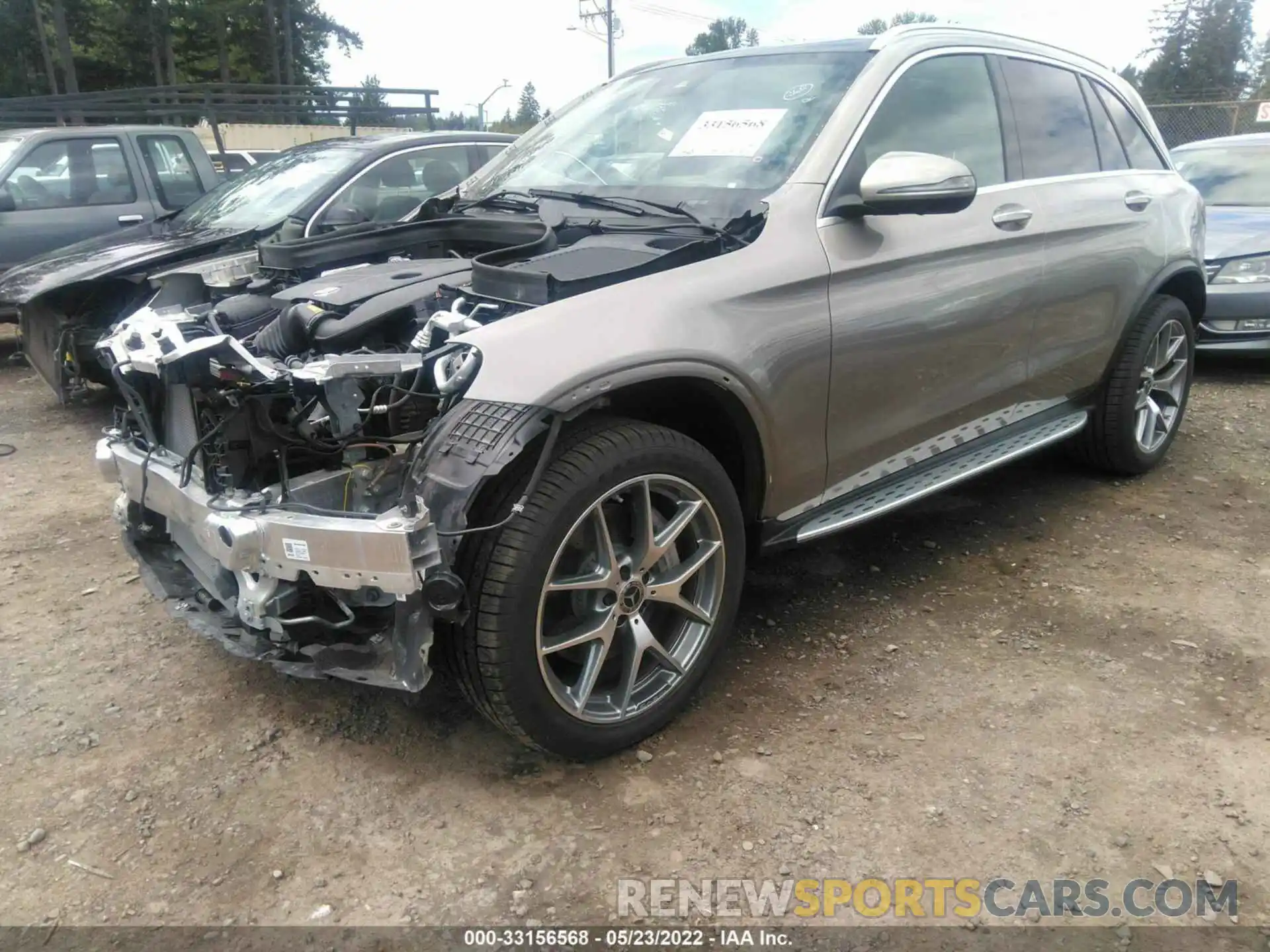 2 Фотография поврежденного автомобиля W1N0G8EB9NG018220 MERCEDES-BENZ GLC 2022