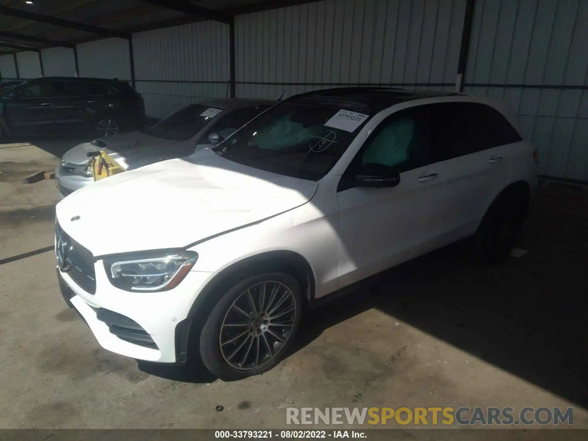 2 Фотография поврежденного автомобиля W1N0G8EBXNV332583 MERCEDES-BENZ GLC 2022