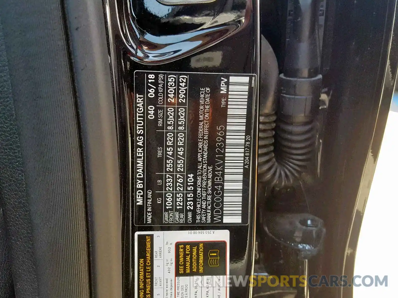 10 Photograph of a damaged car WDC0G4JB4KV123965 MERCEDES-BENZ GLC 300 2019