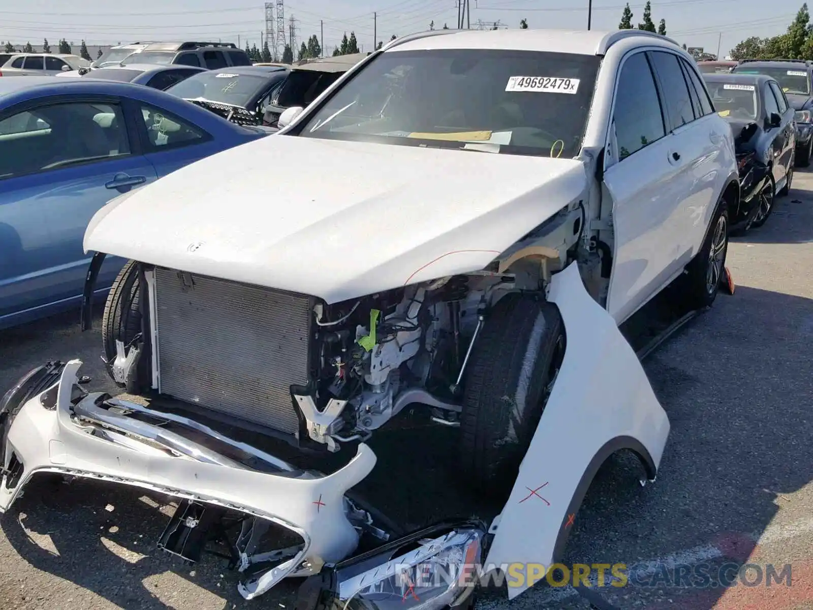 2 Photograph of a damaged car WDC0G4JB9KV165953 MERCEDES-BENZ GLC 300 2019