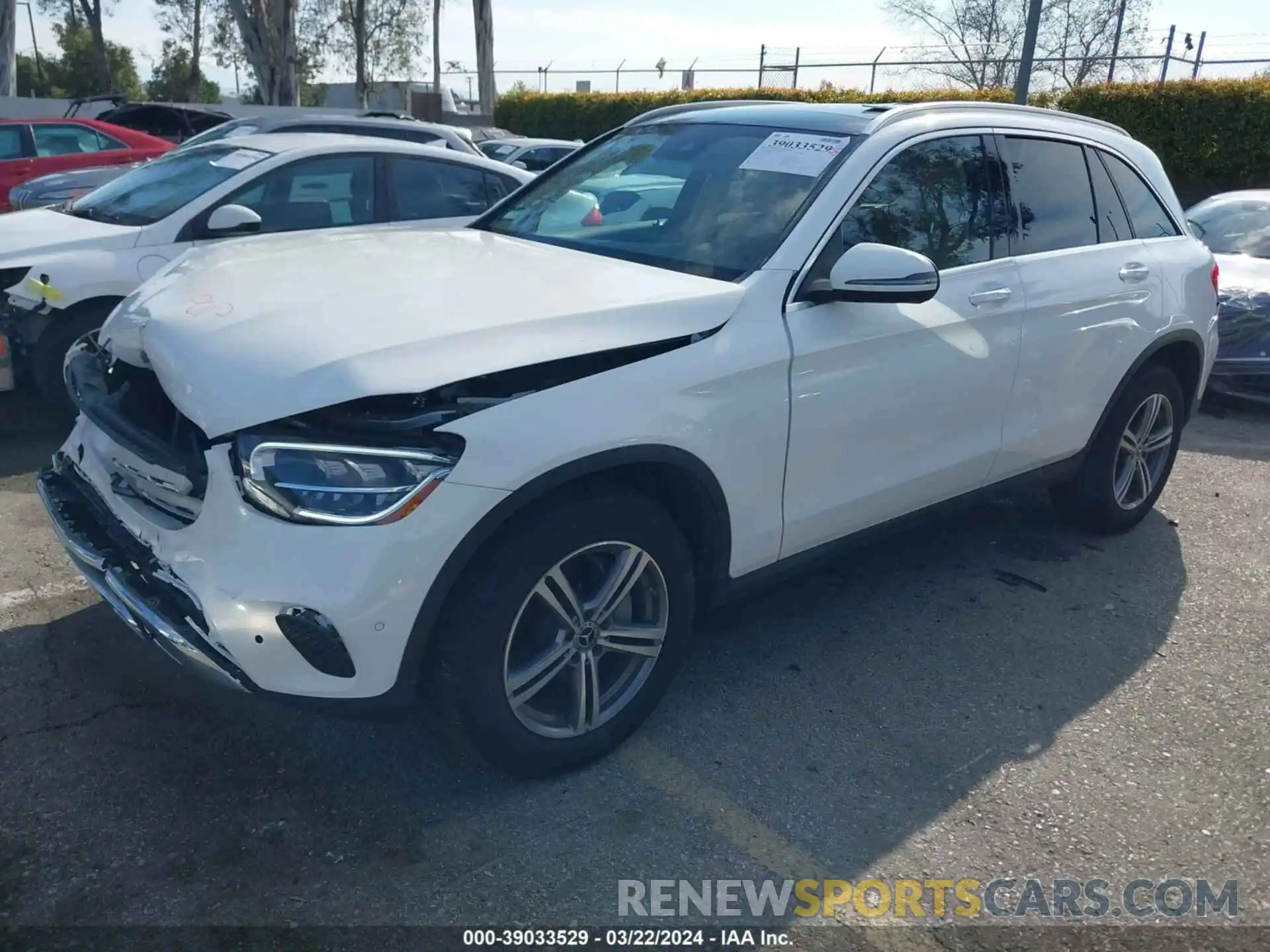 2 Фотография поврежденного автомобиля W1N0G8DB5NG036795 MERCEDES-BENZ GLC 300 2022