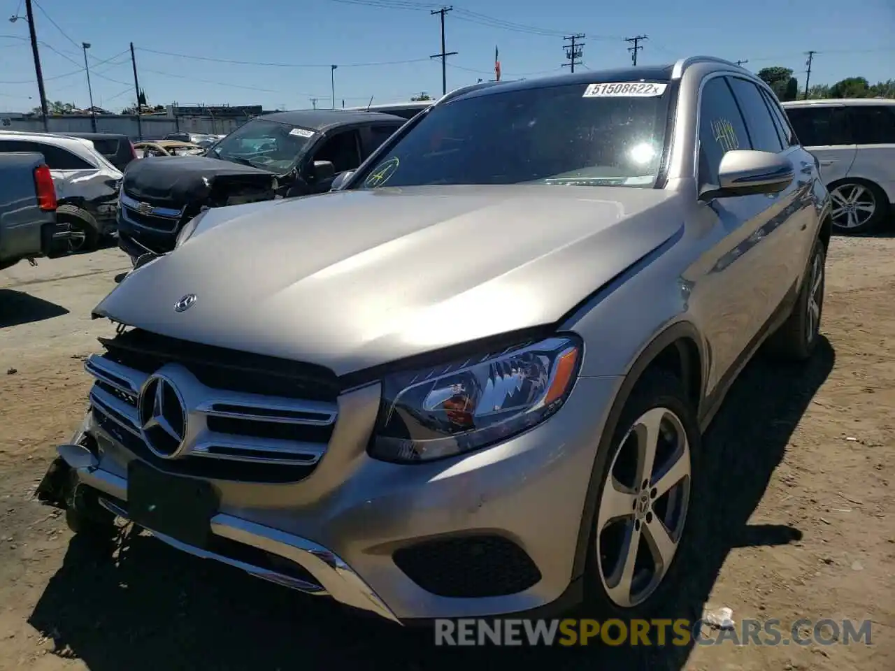 2 Photograph of a damaged car WDC0G4JB2KV127867 MERCEDES-BENZ GLC-CLASS 2019