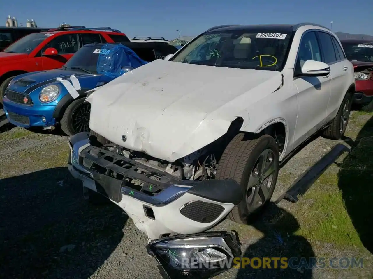 2 Photograph of a damaged car WDC0G4JB2KV136522 MERCEDES-BENZ GLC-CLASS 2019