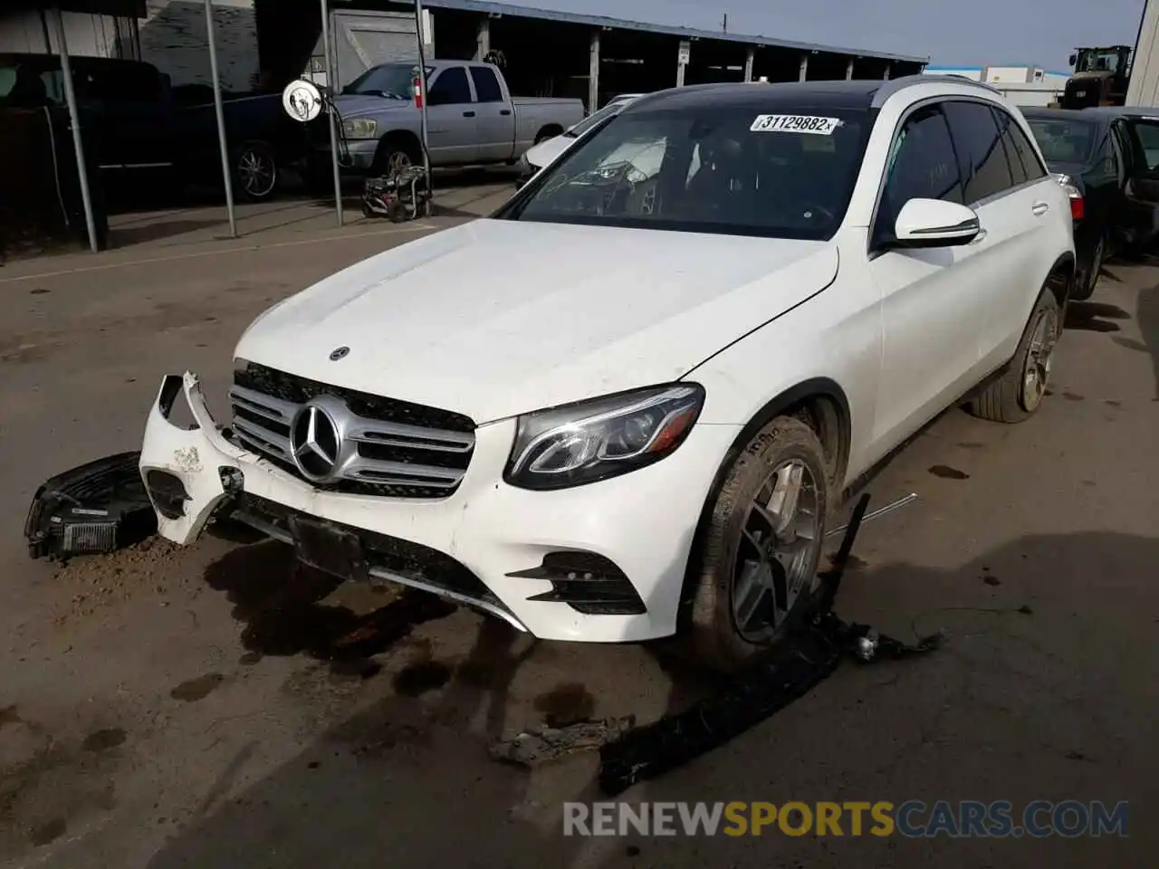 2 Фотография поврежденного автомобиля WDC0G4JB6K1003480 MERCEDES-BENZ GLC-CLASS 2019