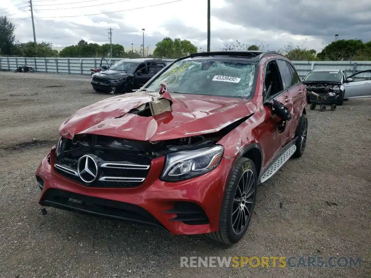 2 Photograph of a damaged car WDC0G4JB8KV159397 MERCEDES-BENZ GLC-CLASS 2019