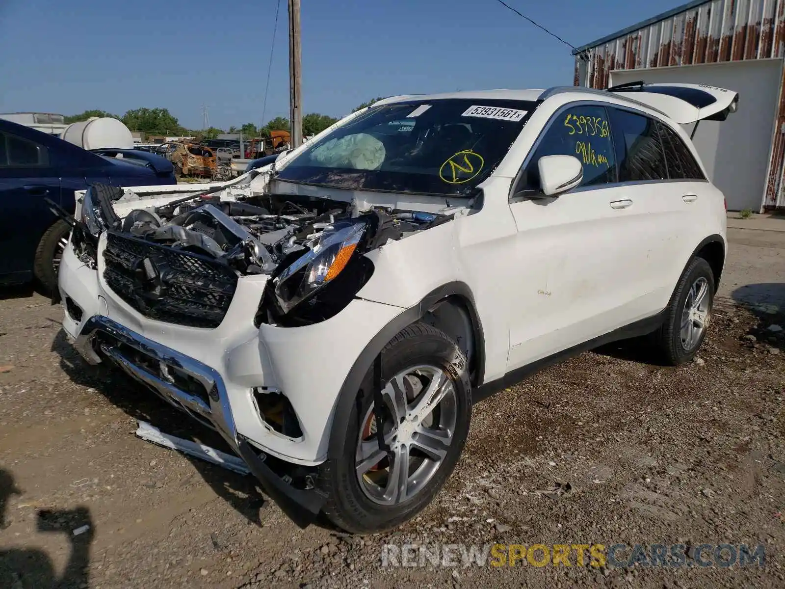 2 Photograph of a damaged car WDC0G4JB9KF593371 MERCEDES-BENZ GLC-CLASS 2019