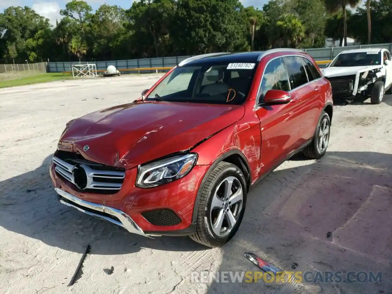 2 Photograph of a damaged car WDC0G4JB9KV154418 MERCEDES-BENZ GLC-CLASS 2019