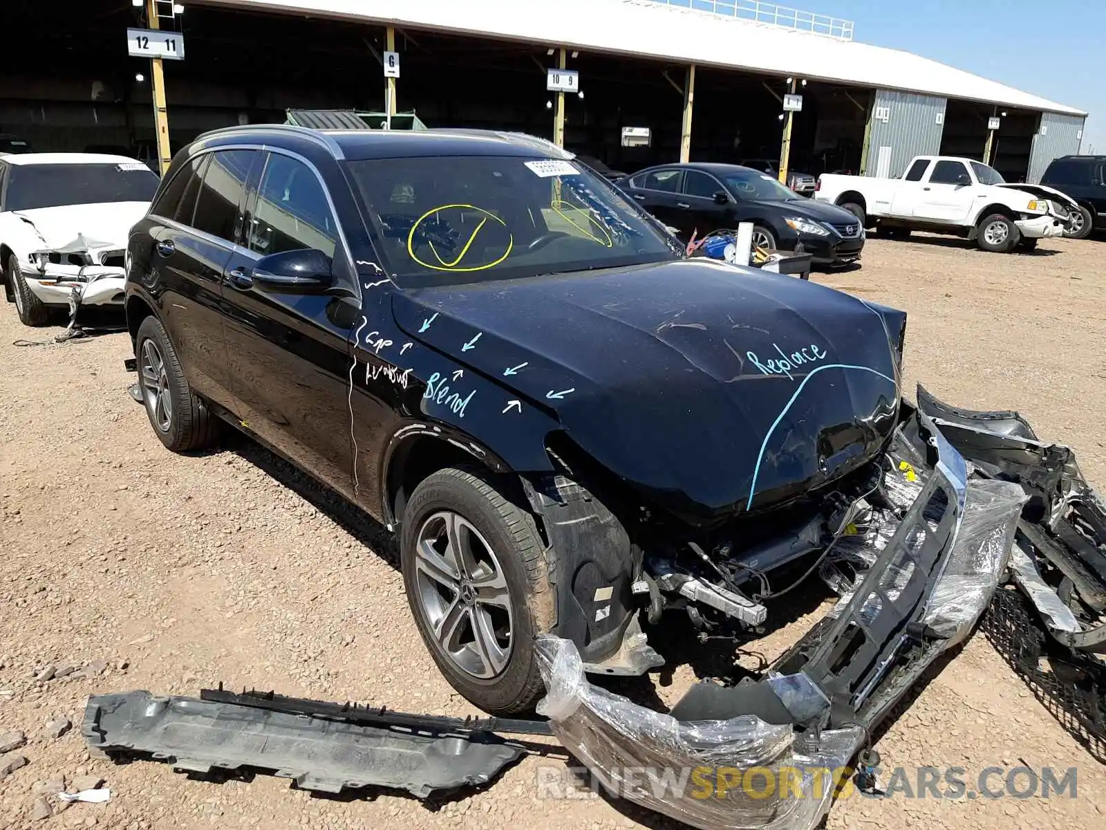 1 Photograph of a damaged car WDC0G4KB3KF670492 MERCEDES-BENZ GLC-CLASS 2019