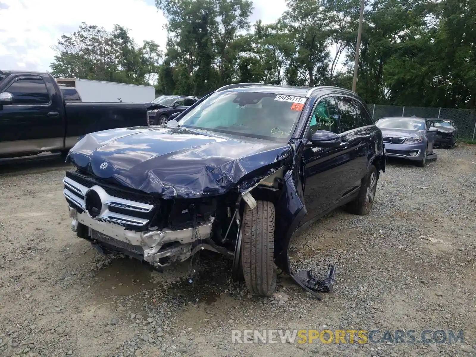 2 Photograph of a damaged car WDC0G4KB8KV156045 MERCEDES-BENZ GLC-CLASS 2019