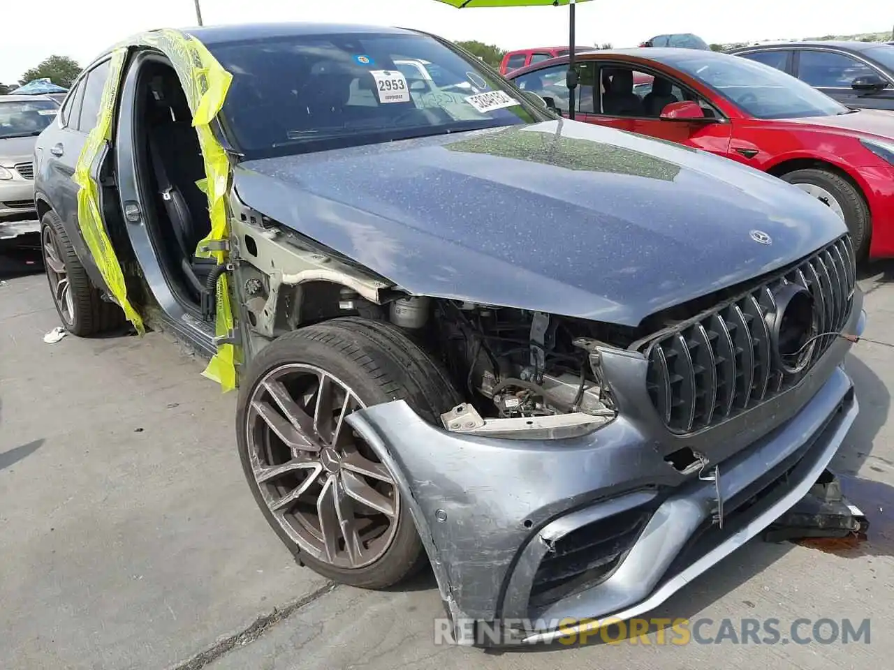 1 Photograph of a damaged car WDC0J8JBXKF564910 MERCEDES-BENZ GLC-CLASS 2019