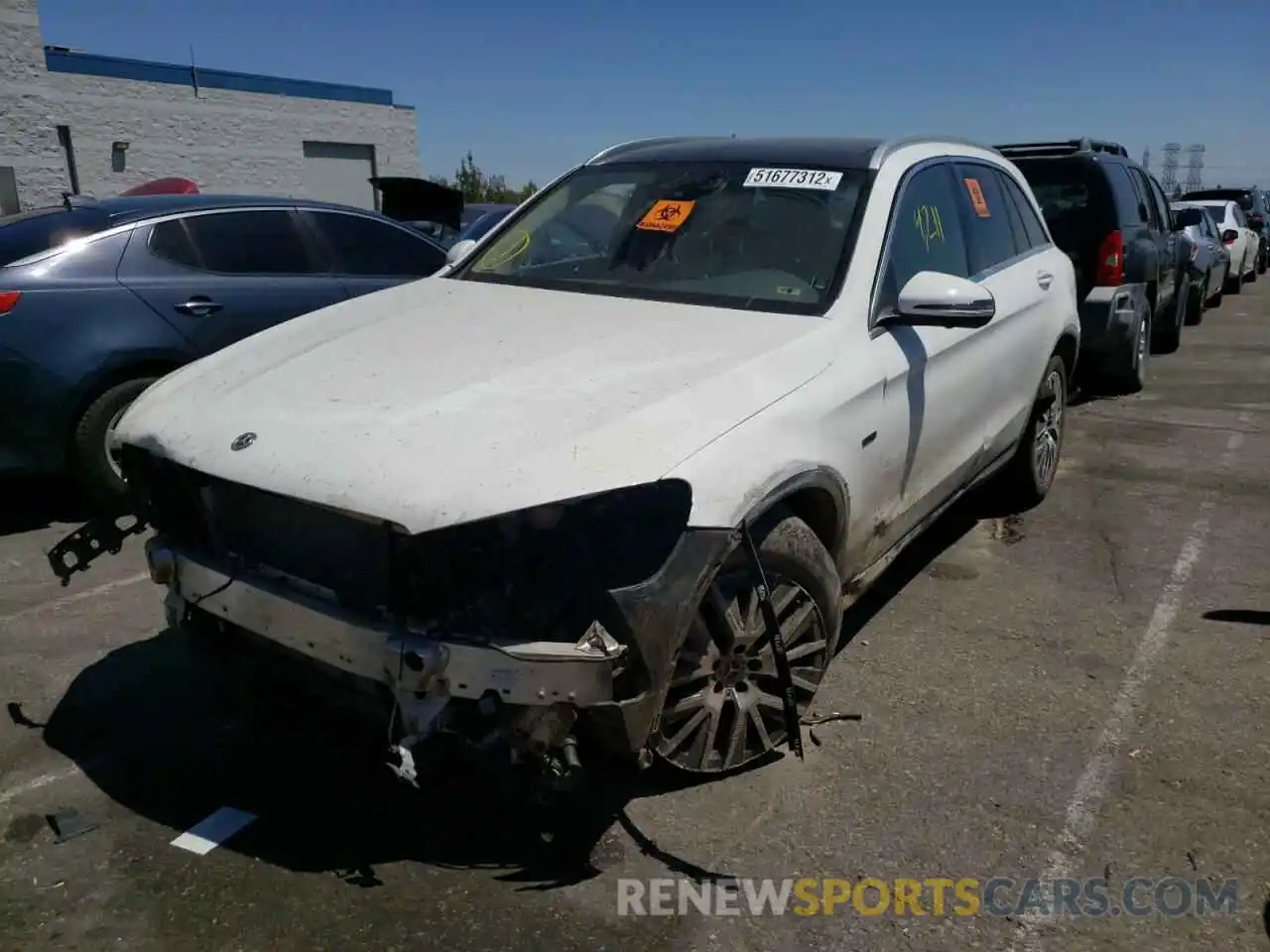 2 Photograph of a damaged car W1N0G5DB4LF780020 MERCEDES-BENZ GLC-CLASS 2020