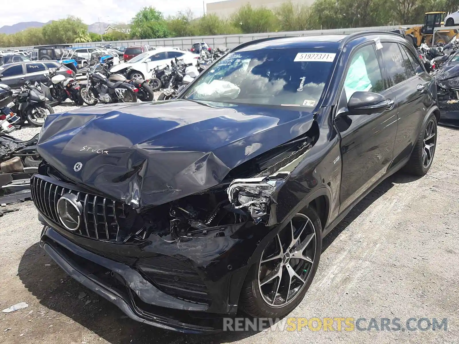 2 Photograph of a damaged car W1N0G6EBXLF786022 MERCEDES-BENZ GLC-CLASS 2020