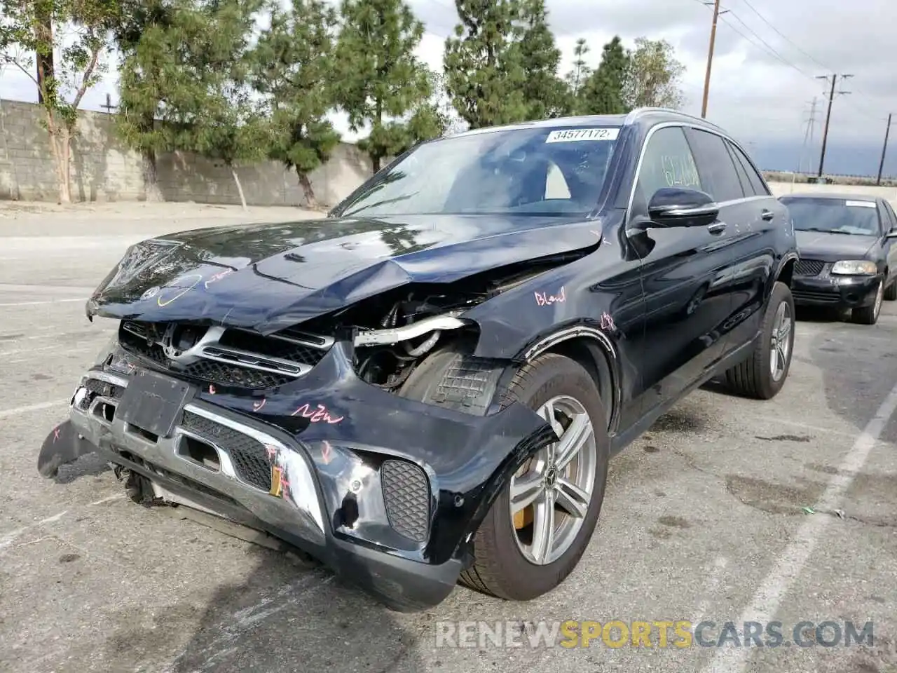 2 Photograph of a damaged car W1N0G8DBXLF766821 MERCEDES-BENZ GLC-CLASS 2020