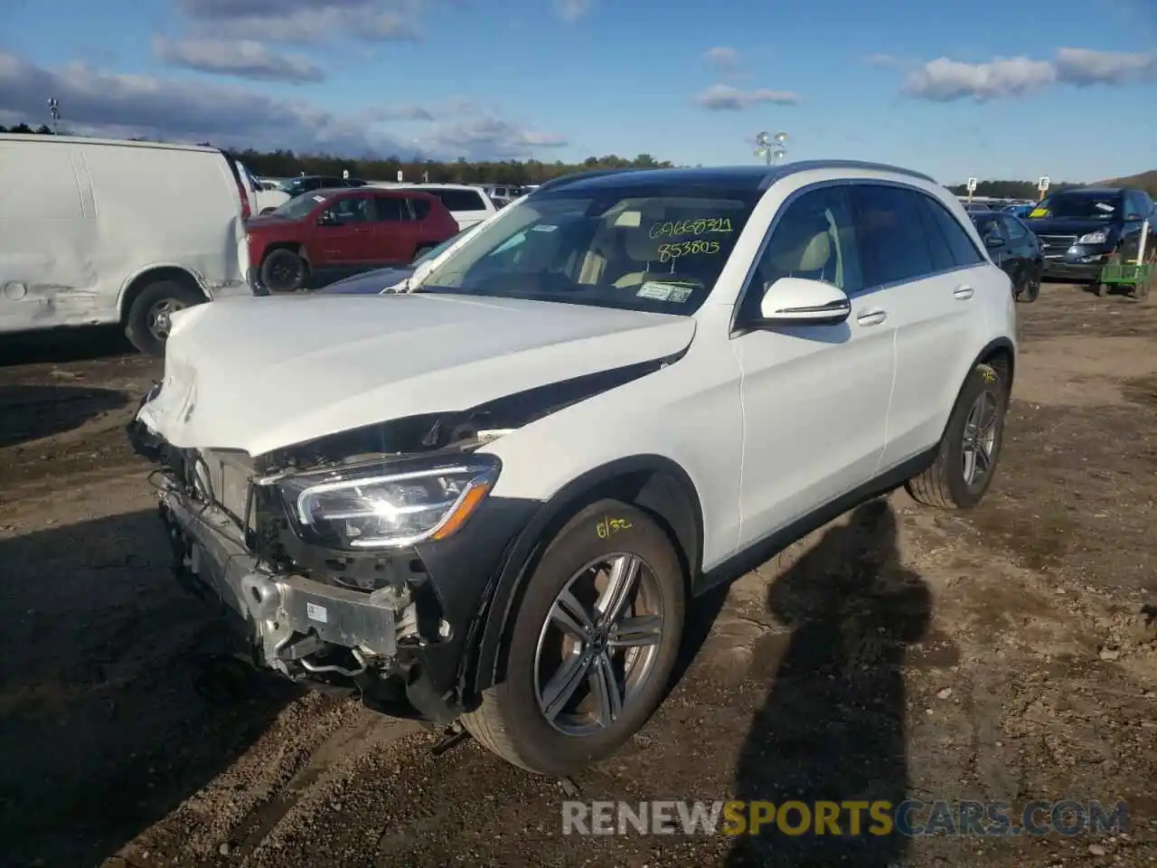 2 Photograph of a damaged car W1N0G8EB0LF853805 MERCEDES-BENZ GLC-CLASS 2020