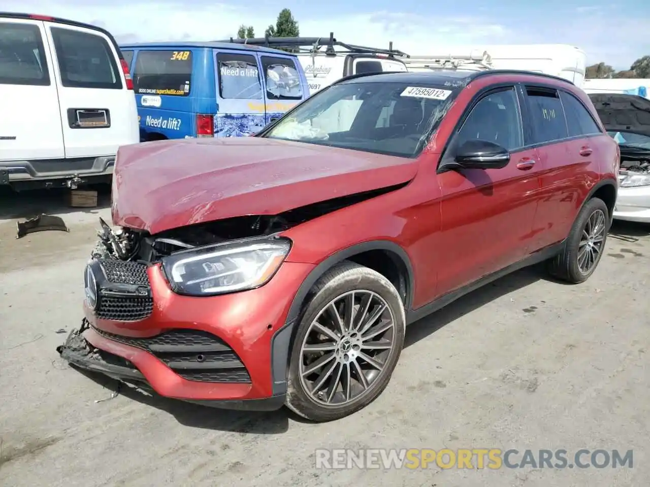 2 Фотография поврежденного автомобиля W1N0G8EB4LF830768 MERCEDES-BENZ GLC-CLASS 2020