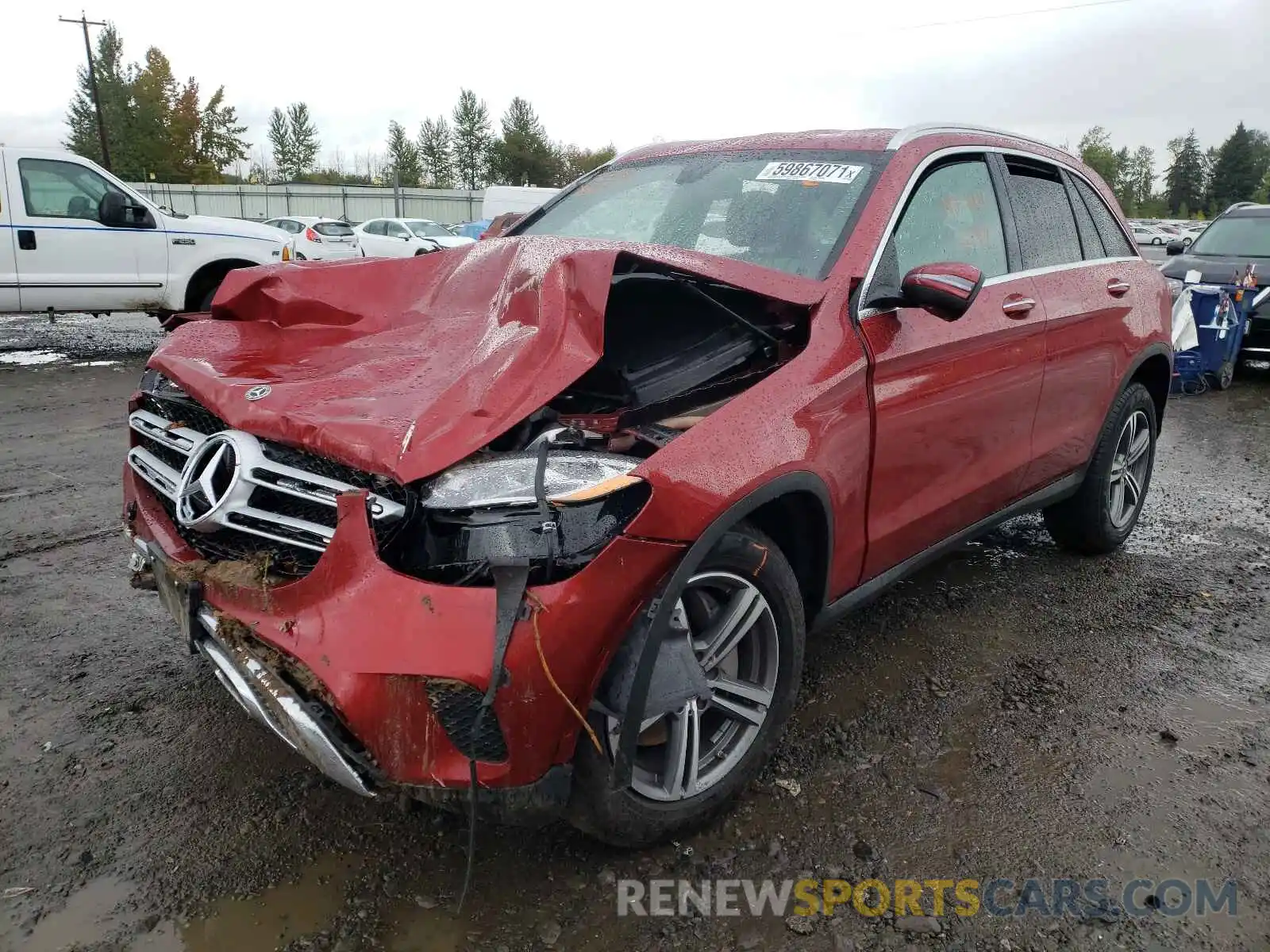 2 Photograph of a damaged car W1N0G8EB5LF863908 MERCEDES-BENZ GLC-CLASS 2020