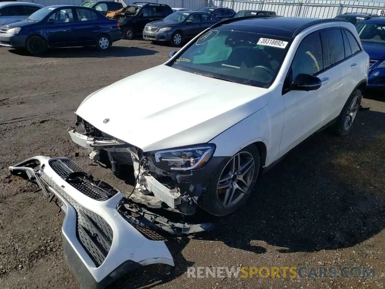 2 Photograph of a damaged car W1N0G8EBXLV233310 MERCEDES-BENZ GLC-CLASS 2020