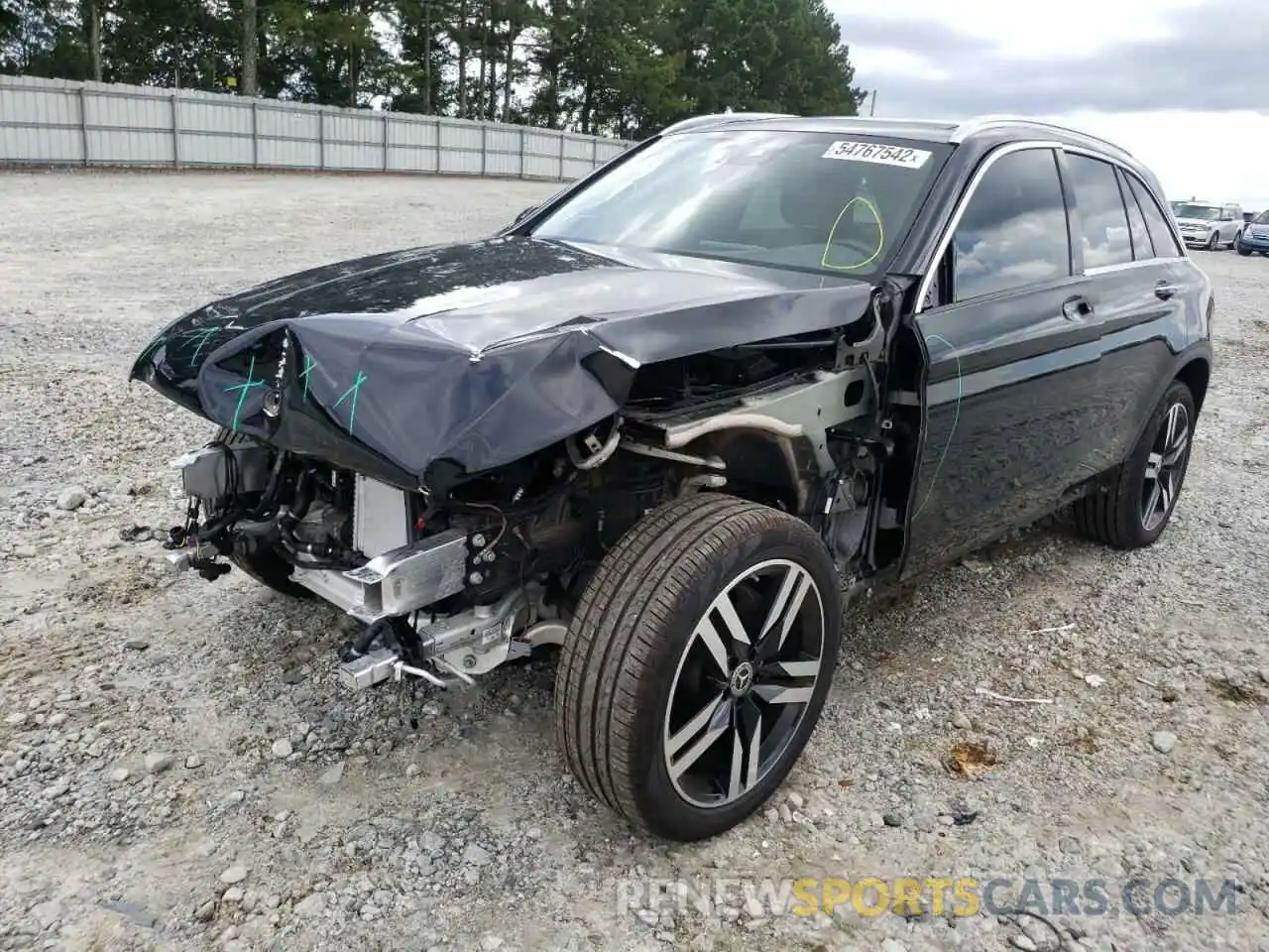 2 Photograph of a damaged car W1N0G8DB3MF969597 MERCEDES-BENZ GLC-CLASS 2021