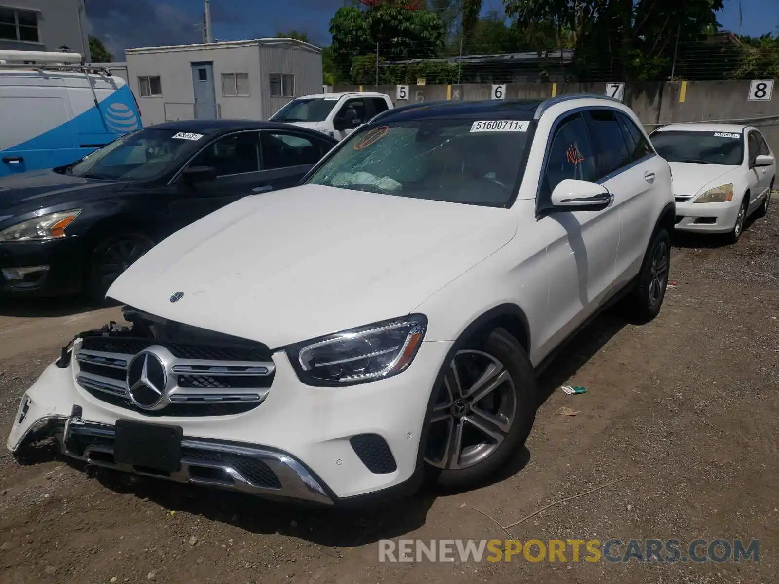 2 Photograph of a damaged car W1N0G8DB8MF895318 MERCEDES-BENZ GLC-CLASS 2021