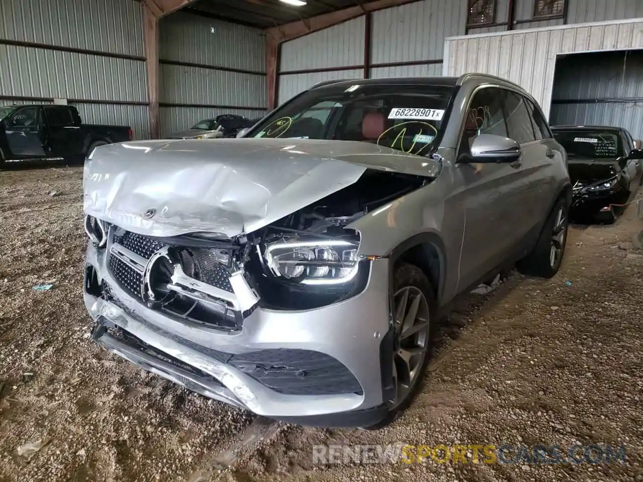 2 Photograph of a damaged car W1N0G8DB9MF942923 MERCEDES-BENZ GLC-CLASS 2021