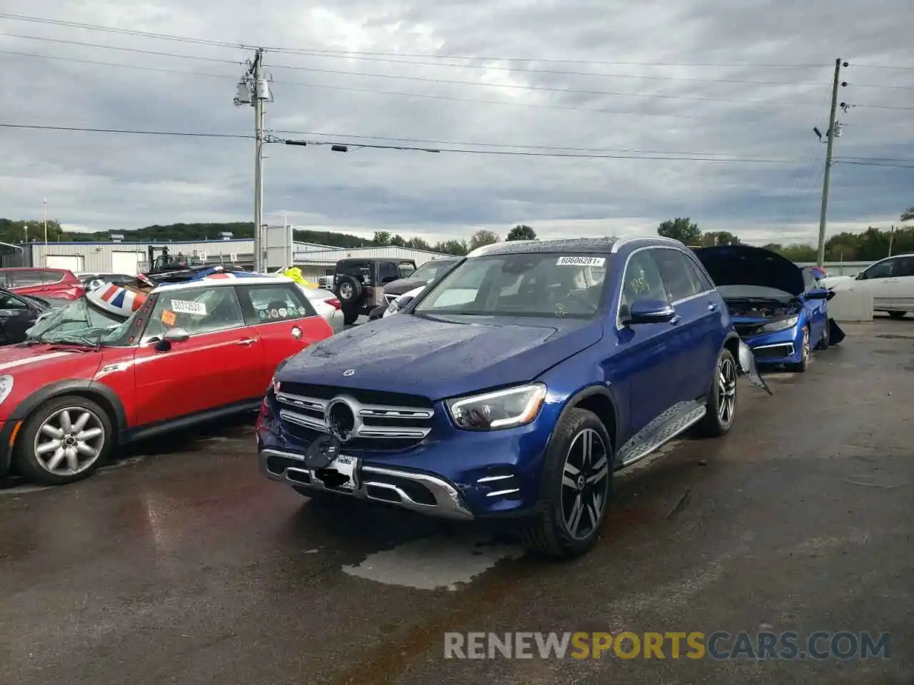 2 Photograph of a damaged car W1N0G8EB0MF893125 MERCEDES-BENZ GLC-CLASS 2021