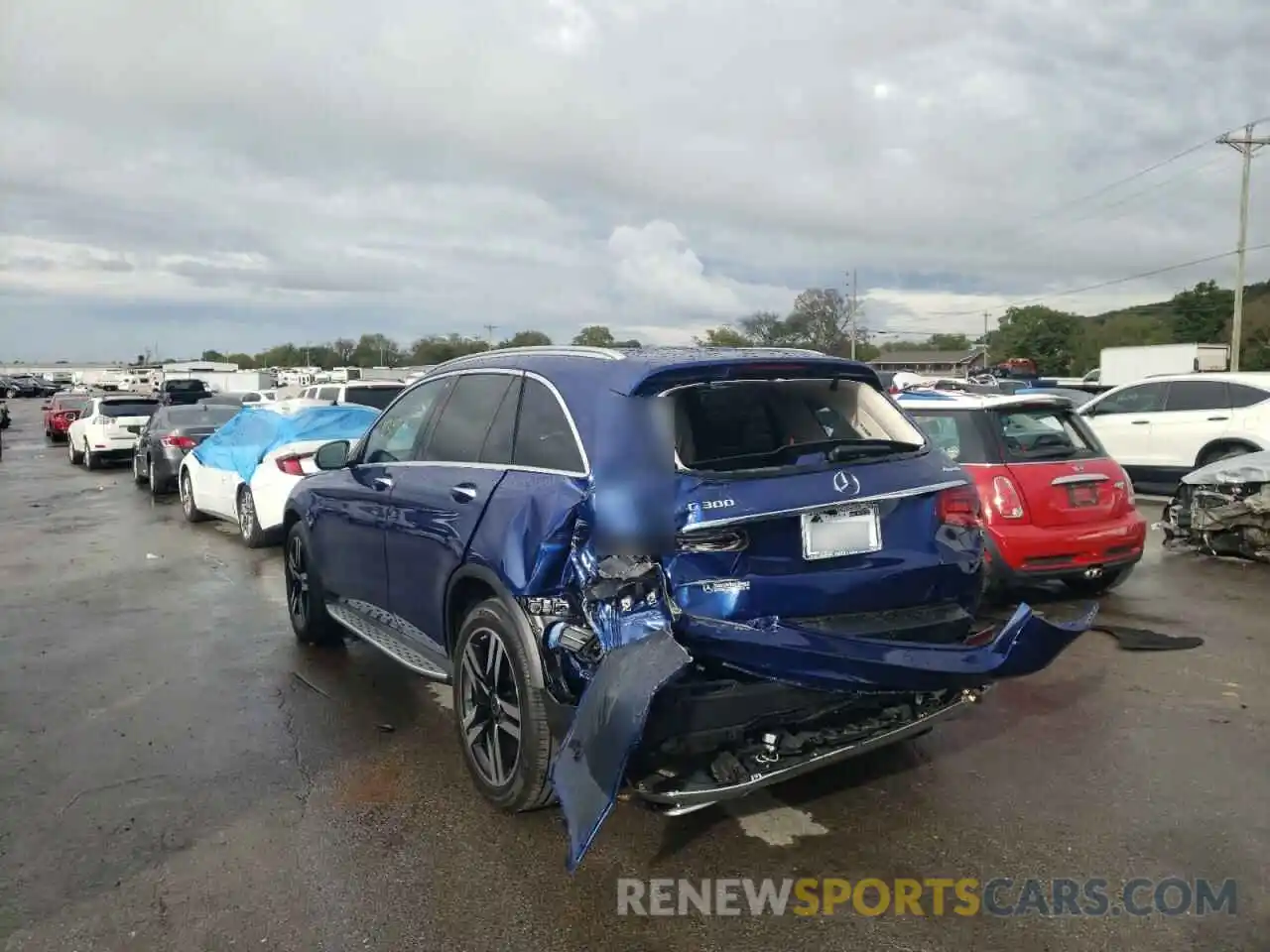 3 Photograph of a damaged car W1N0G8EB0MF893125 MERCEDES-BENZ GLC-CLASS 2021