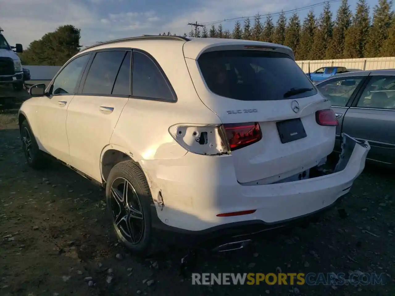 3 Photograph of a damaged car W1N0G8EB0MF967742 MERCEDES-BENZ GLC-CLASS 2021