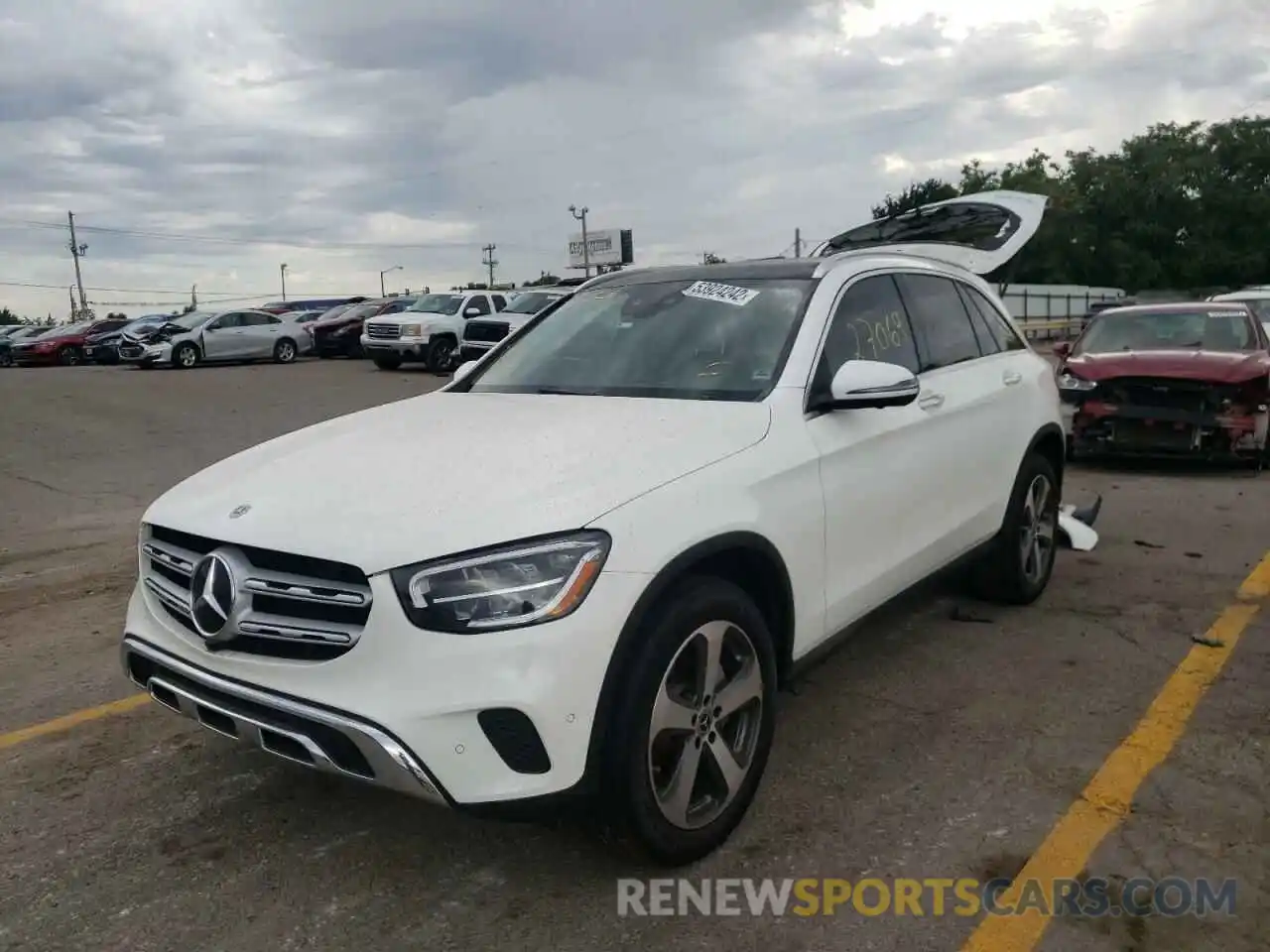 2 Photograph of a damaged car W1N0G8EB1MF885261 MERCEDES-BENZ GLC-CLASS 2021