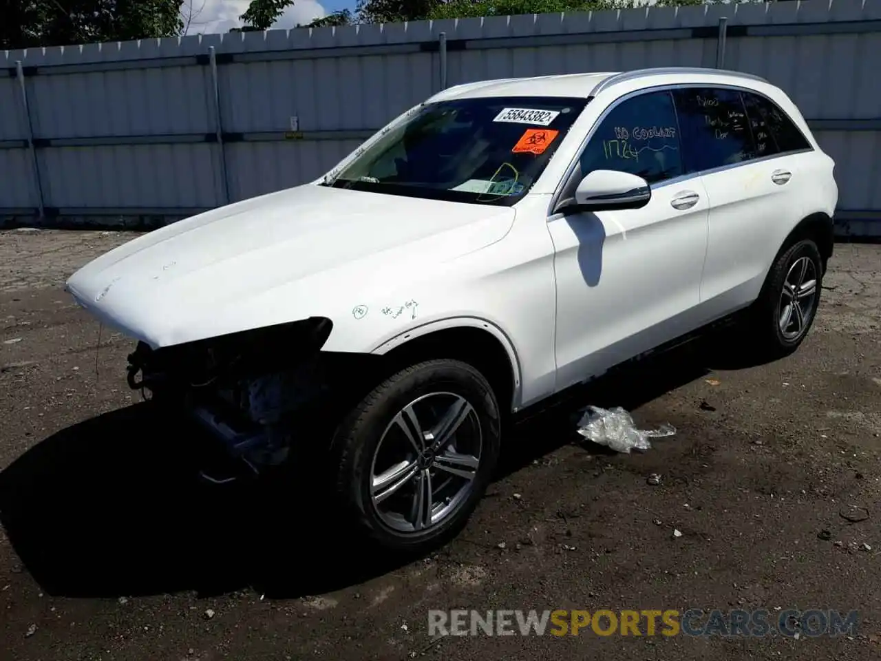 2 Photograph of a damaged car W1N0G8EB2MV308065 MERCEDES-BENZ GLC-CLASS 2021