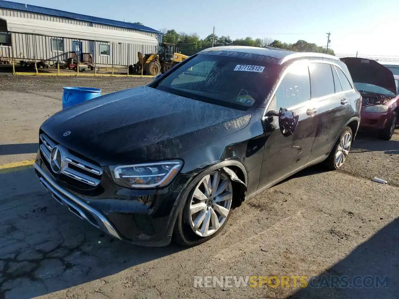 2 Photograph of a damaged car W1N0G8EB3MF933195 MERCEDES-BENZ GLC-CLASS 2021