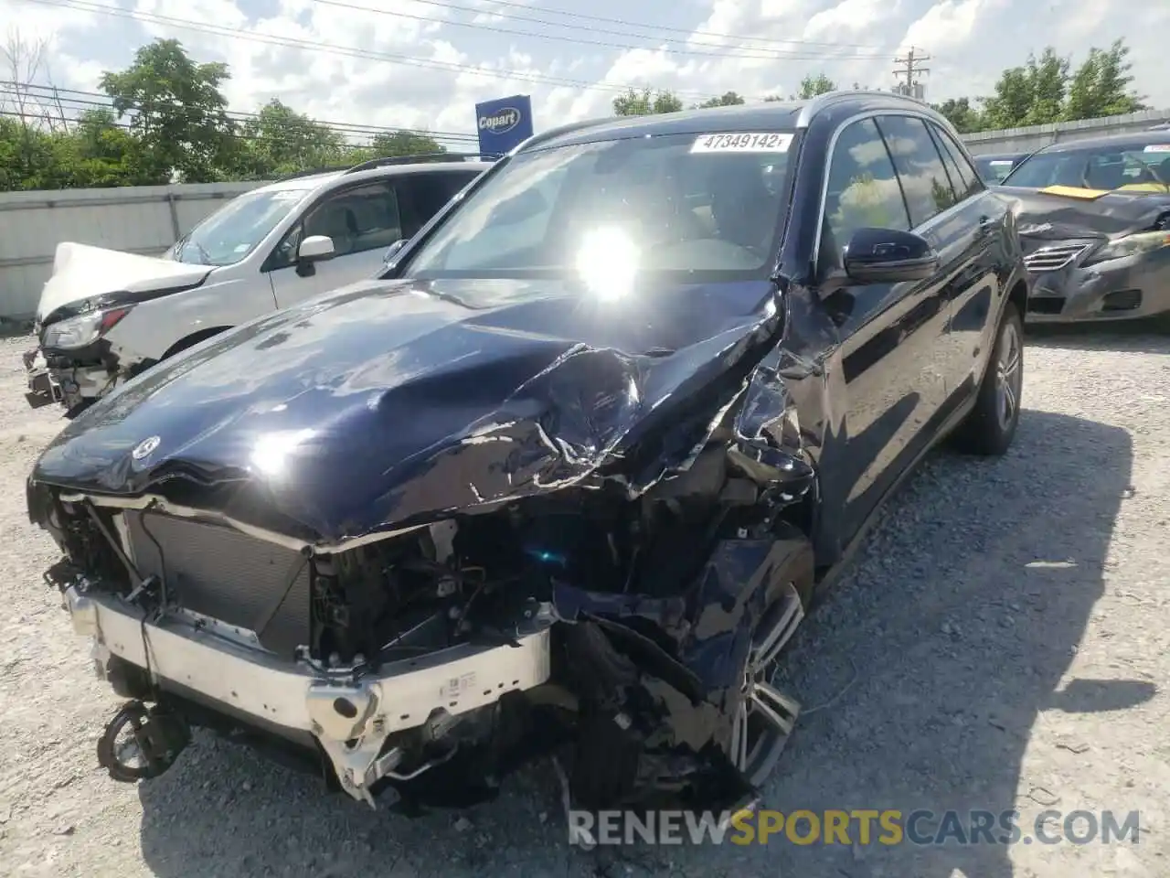 2 Photograph of a damaged car W1N0G8EB3MF976032 MERCEDES-BENZ GLC-CLASS 2021