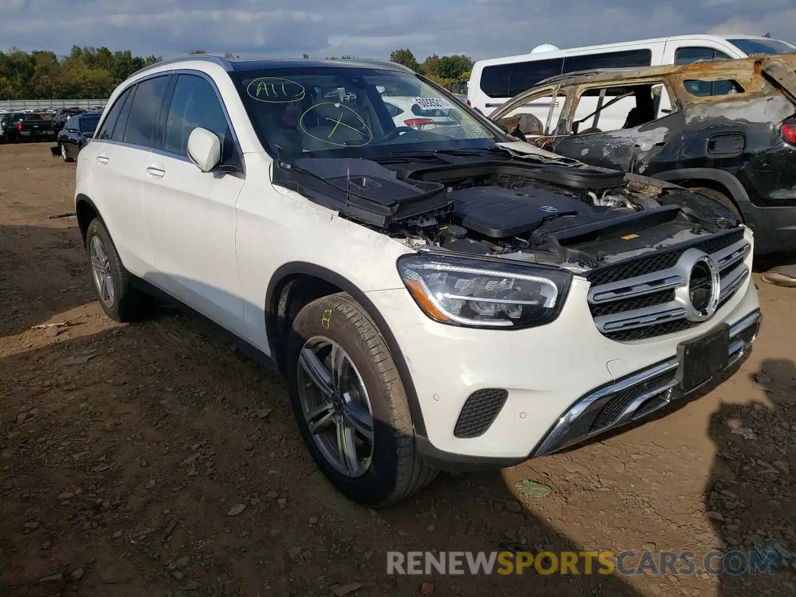 1 Photograph of a damaged car W1N0G8EB3MV296203 MERCEDES-BENZ GLC-CLASS 2021