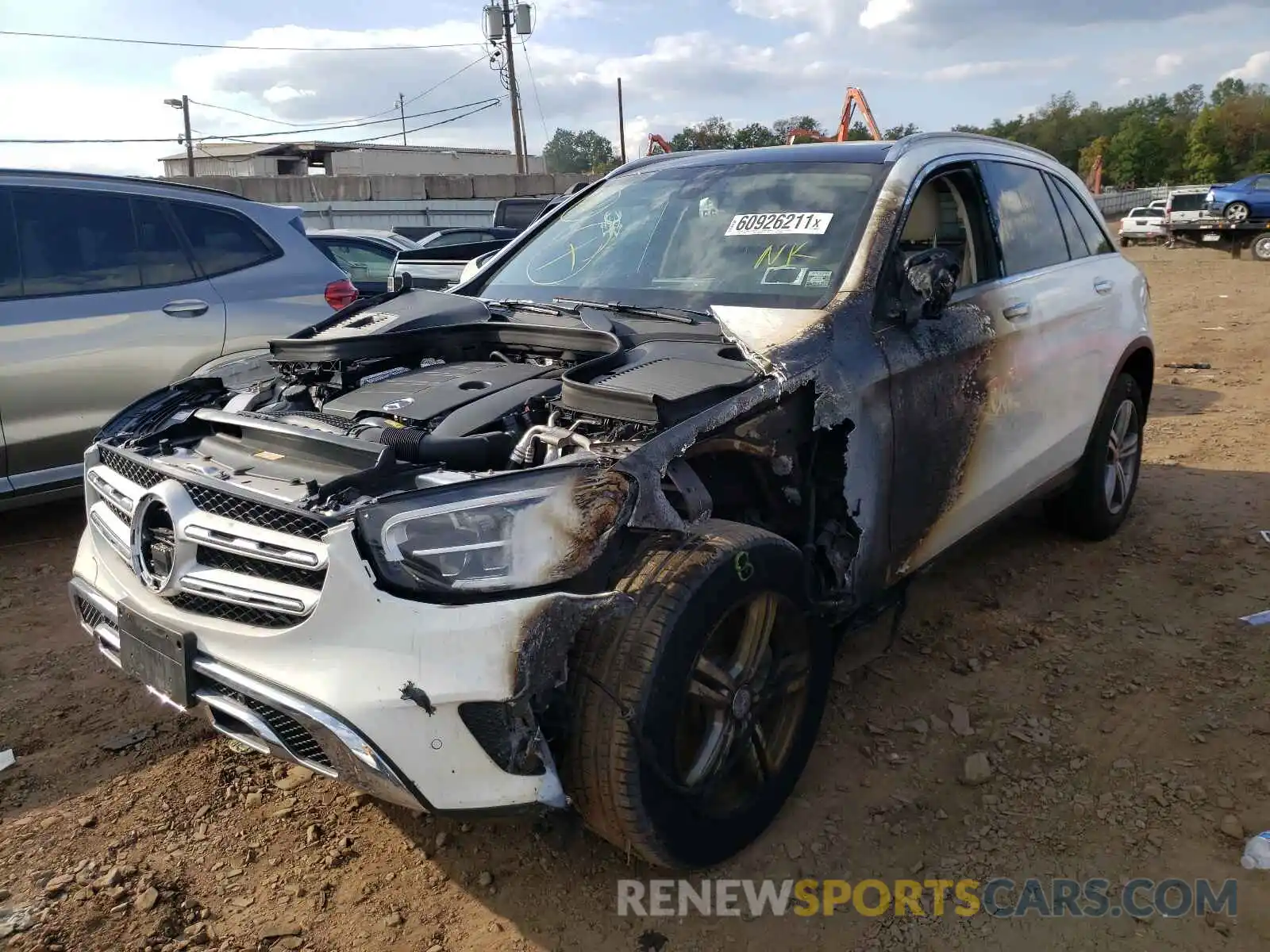 2 Photograph of a damaged car W1N0G8EB3MV296203 MERCEDES-BENZ GLC-CLASS 2021