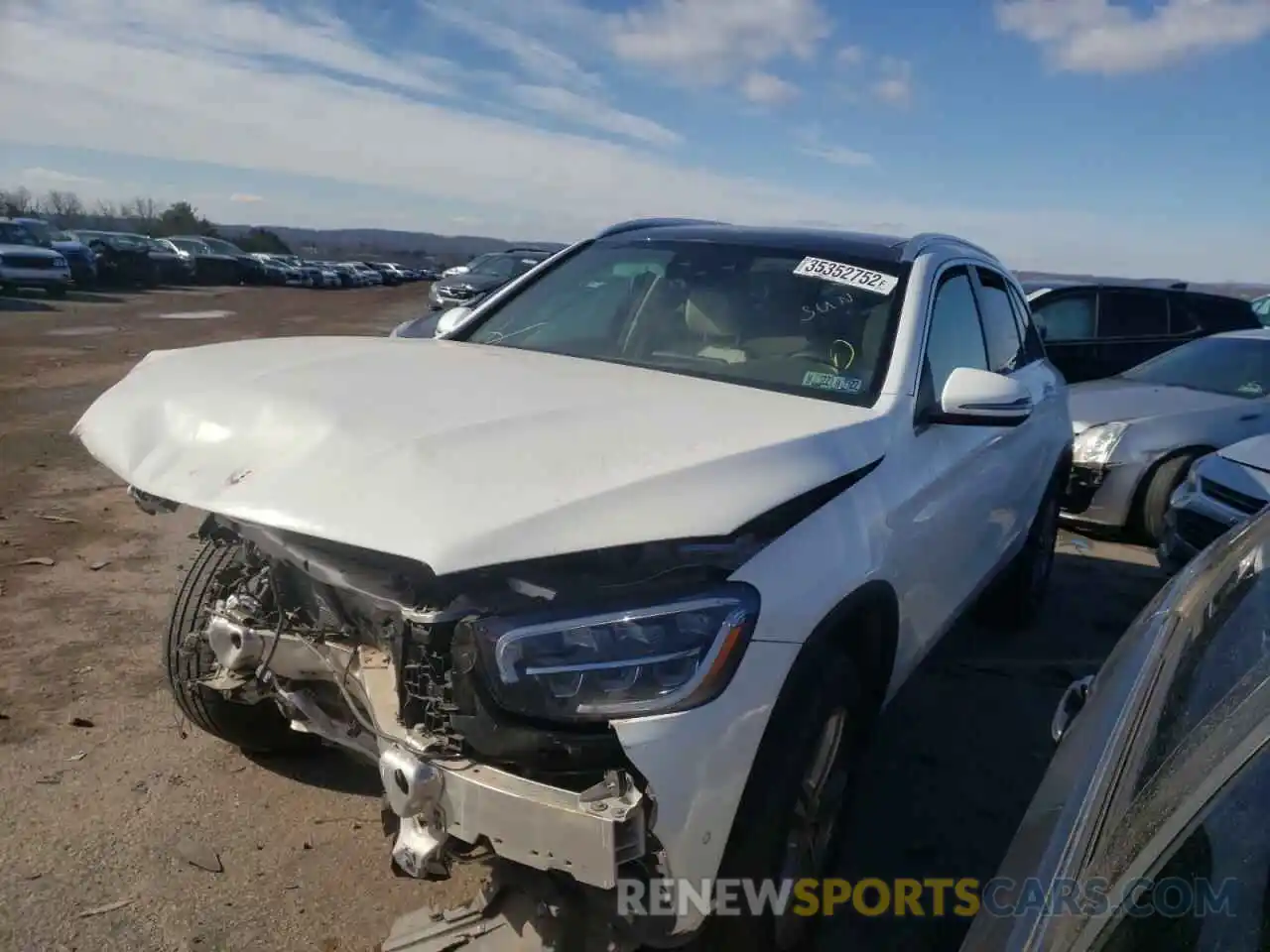 2 Photograph of a damaged car W1N0G8EB3MV307815 MERCEDES-BENZ GLC-CLASS 2021