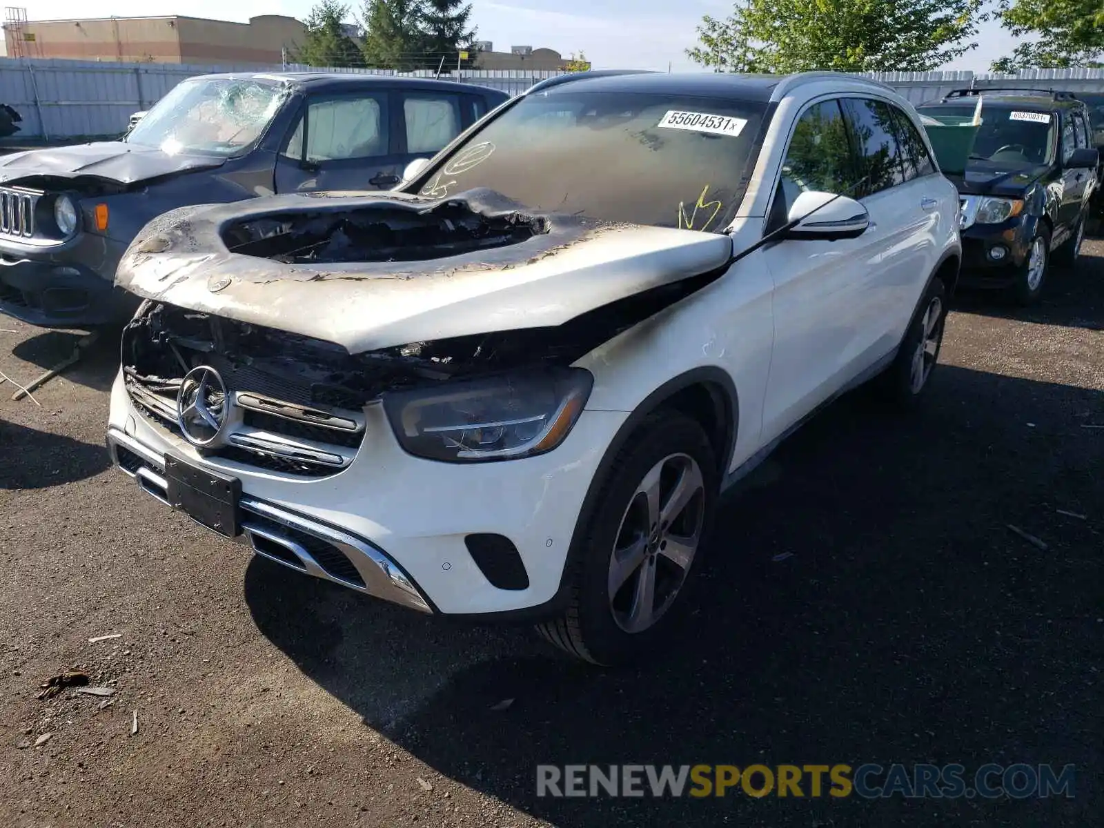 2 Photograph of a damaged car W1N0G8EB4MV281189 MERCEDES-BENZ GLC-CLASS 2021