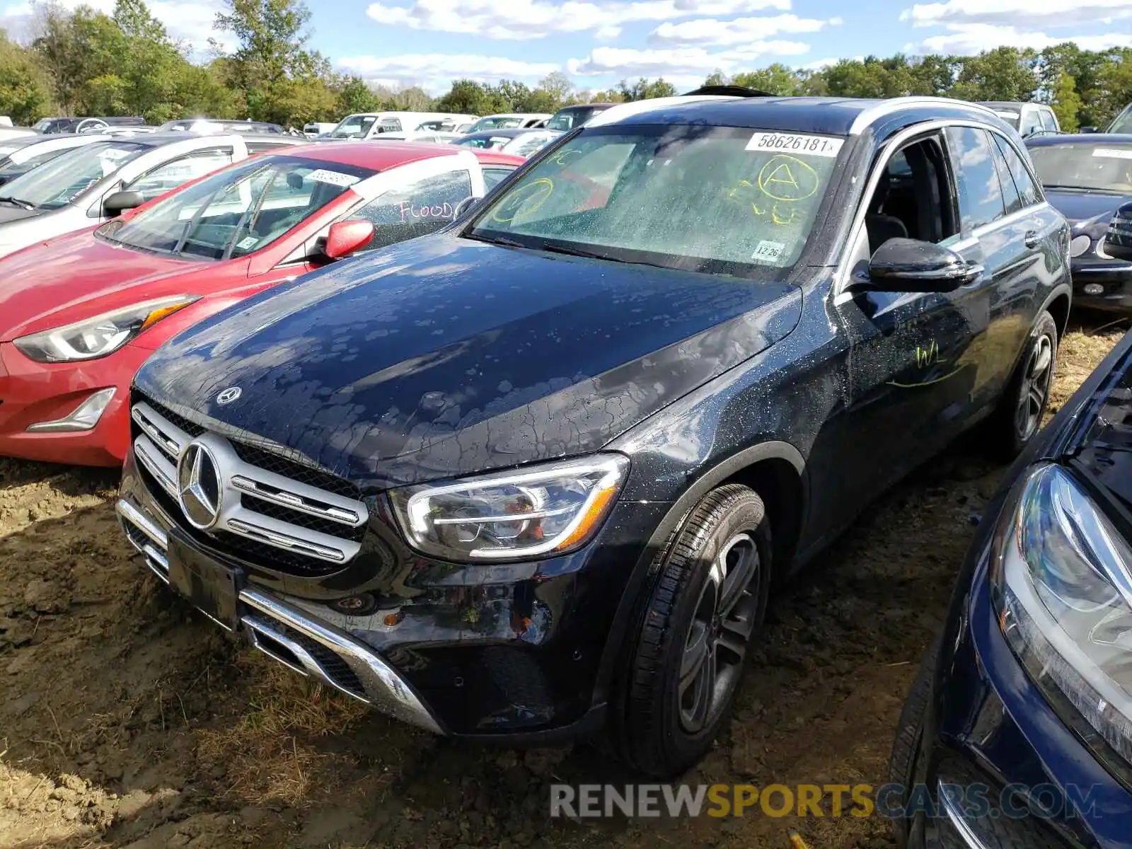 2 Photograph of a damaged car W1N0G8EB6MV273191 MERCEDES-BENZ GLC-CLASS 2021