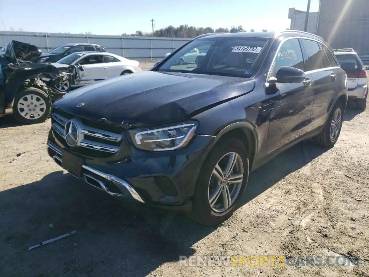 2 Photograph of a damaged car W1N0G8EB7MF886642 MERCEDES-BENZ GLC-CLASS 2021