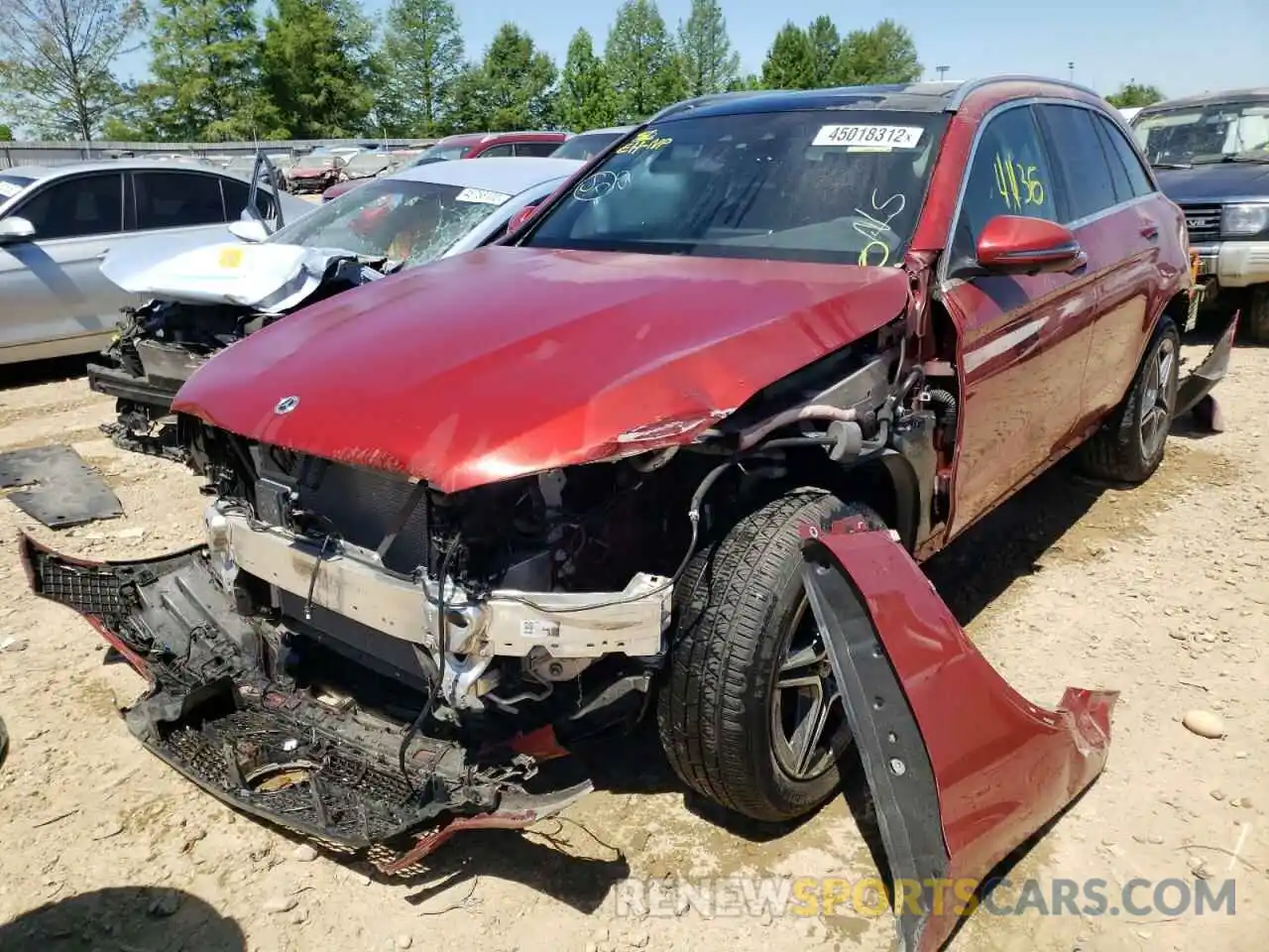 2 Photograph of a damaged car W1N0G8EB7MF974879 MERCEDES-BENZ GLC-CLASS 2021