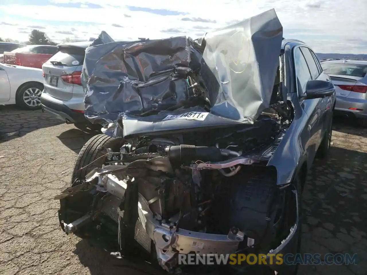 2 Photograph of a damaged car W1N0G8EB8MF927151 MERCEDES-BENZ GLC-CLASS 2021